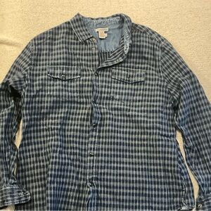 Carbon2Cobalt Men’s Blue Check Pearl Snap Shirt